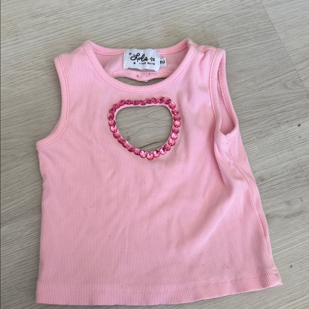 Lola + The Boys Pink Knit Detail